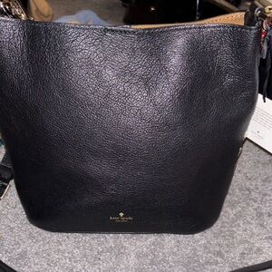 Kate Spade Black Shoulder Bag with Textured Leather